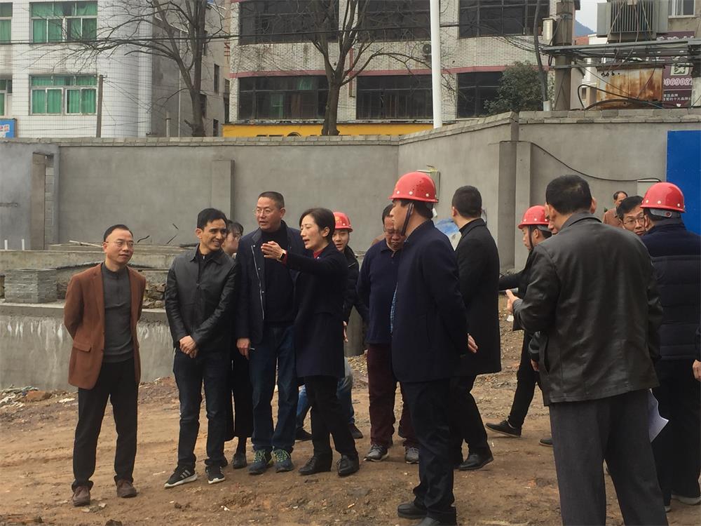 2018年3月2日縣委書記黃美萍等領導到我司松溪縣工農(nóng)路安置房綜合體建設項目工地現(xiàn)場進行調(diào)研工作